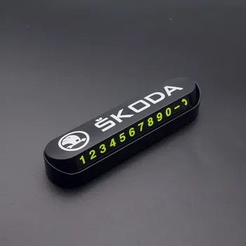 

Car Styling Temporary Parking Card Phone Number Card Plate Park Stop For skoda octavia fabia rapid yeti superb octavia a 5 a 7