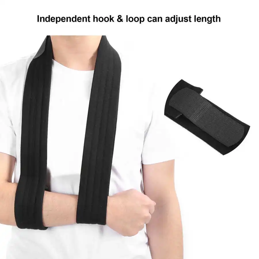 Black Arm Sling Broken Fractured Arm Strap Shoulder Dislocation Brace
