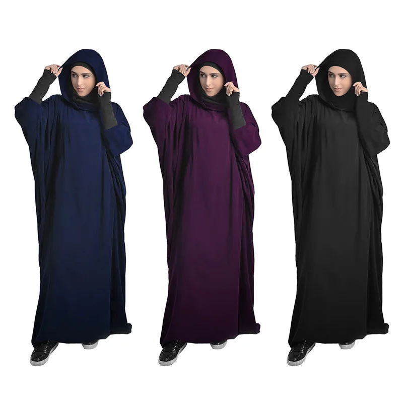 Vestido Hijab Longo com Capuz para Mulheres