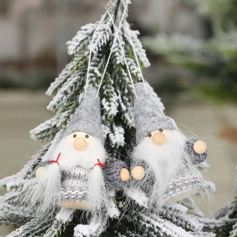 1 пара, Рождественское украшение, вязаная маленькая кукольная подвеска, navidad, елочные украшения, подвесная кукла, ремесло, Декор, рождественские подарки для детей