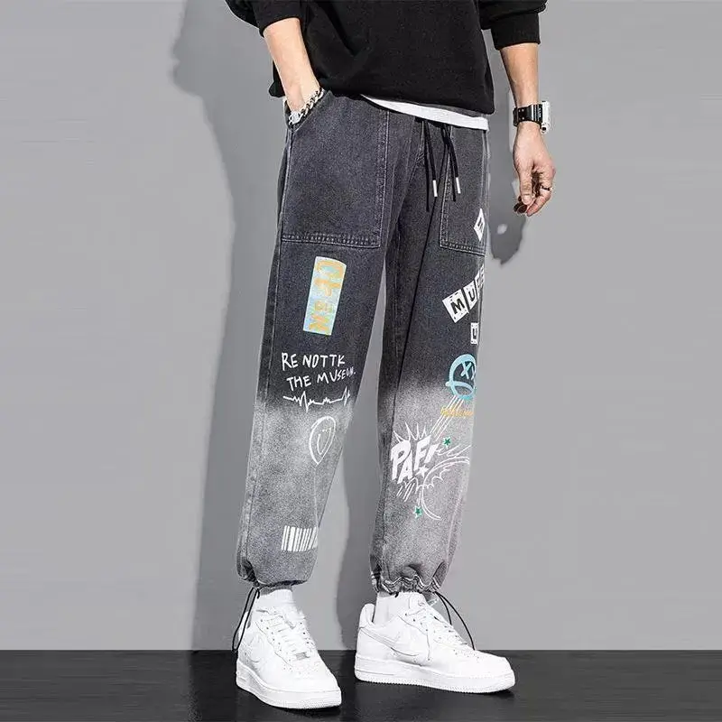 cargo track pants High quality Fashion Men's Cargo pants Hip Hop Streetwear Jogging Pants Men Casual Elastic Waist Men Clothing Trousers black cargo pants mens