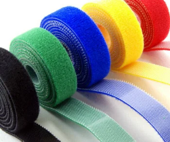 

1CM*5M Double Sided Hook and Loop Tape Fastener Cable Ties Strap 5 Colors