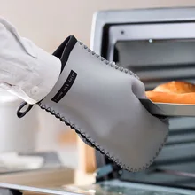 Утолщение микроволновой печи теплоизоляционные перчатки, резиновая кухонная печь для специальной высокой температуры устойчивы к горячим перчаткам
