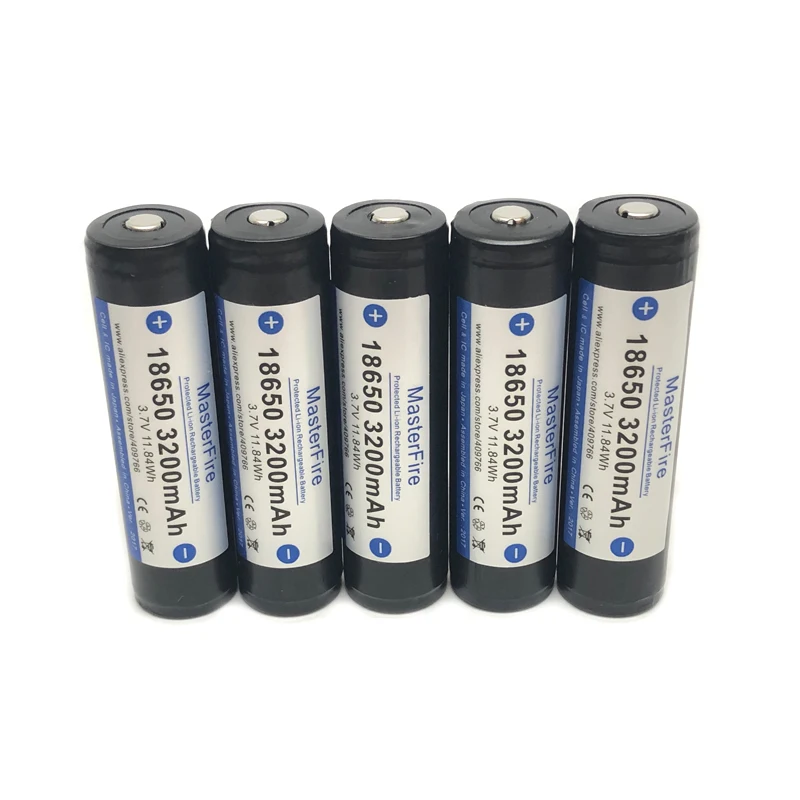 

MasterFire Original 18650 3200mah 3.7V 11.84Wh Rechargeable Protected Battery Lithium Batteries with PCB Made in Japan