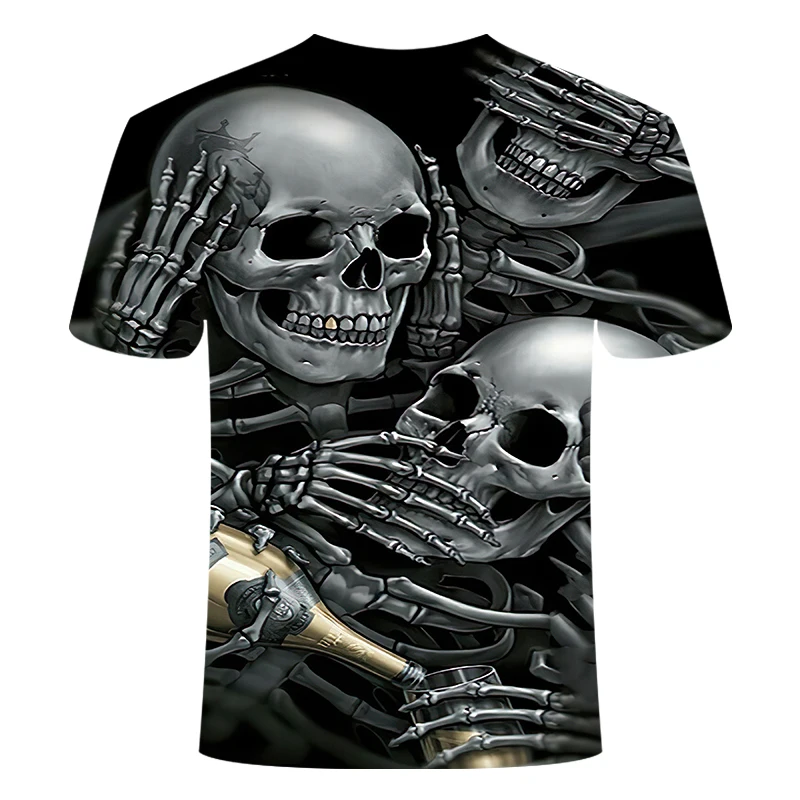 H9bbb08d2d27b40dca3d7733c90feb7faf - Skull Print Design T-Shirt