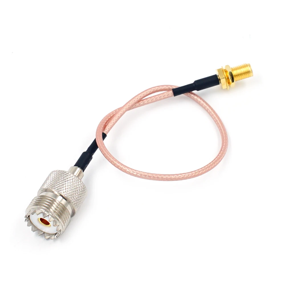 UHF SO239 Weibliche PL259 zu SMA Weibliche Stecker Crimp Adapter RG316 Kabel Jumper Zopf – Detail 2