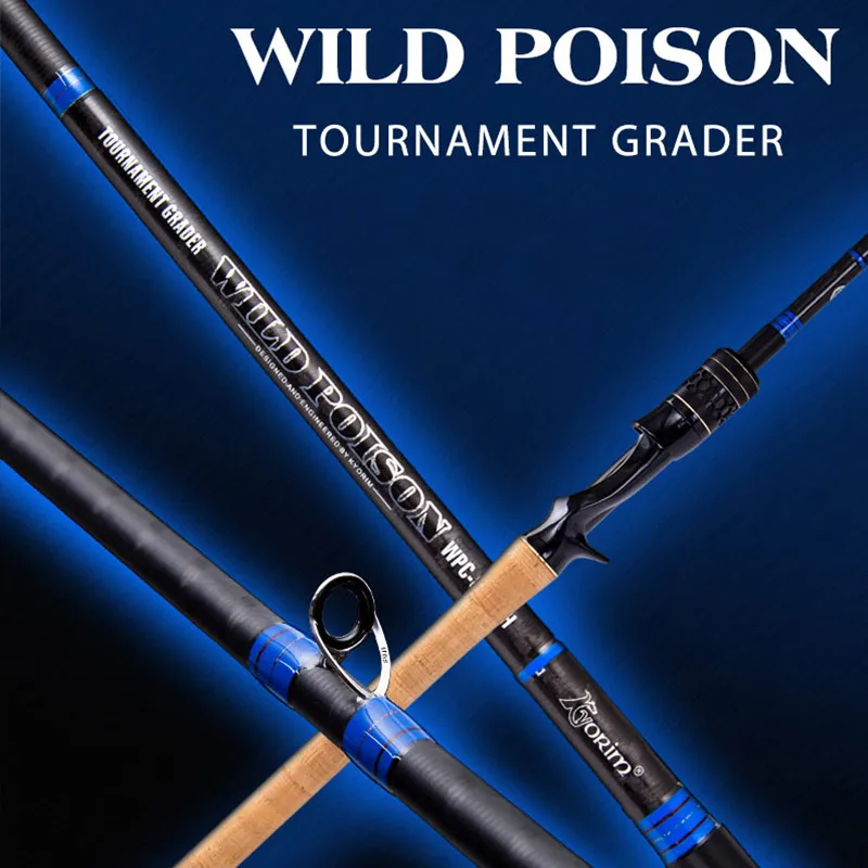 Kyorim WILD POISON LURE ROD fuji reel seat fuji Alconite guide AAA GRADE CORK HANDLES 2 Sections middle/fast Action fishing rod
