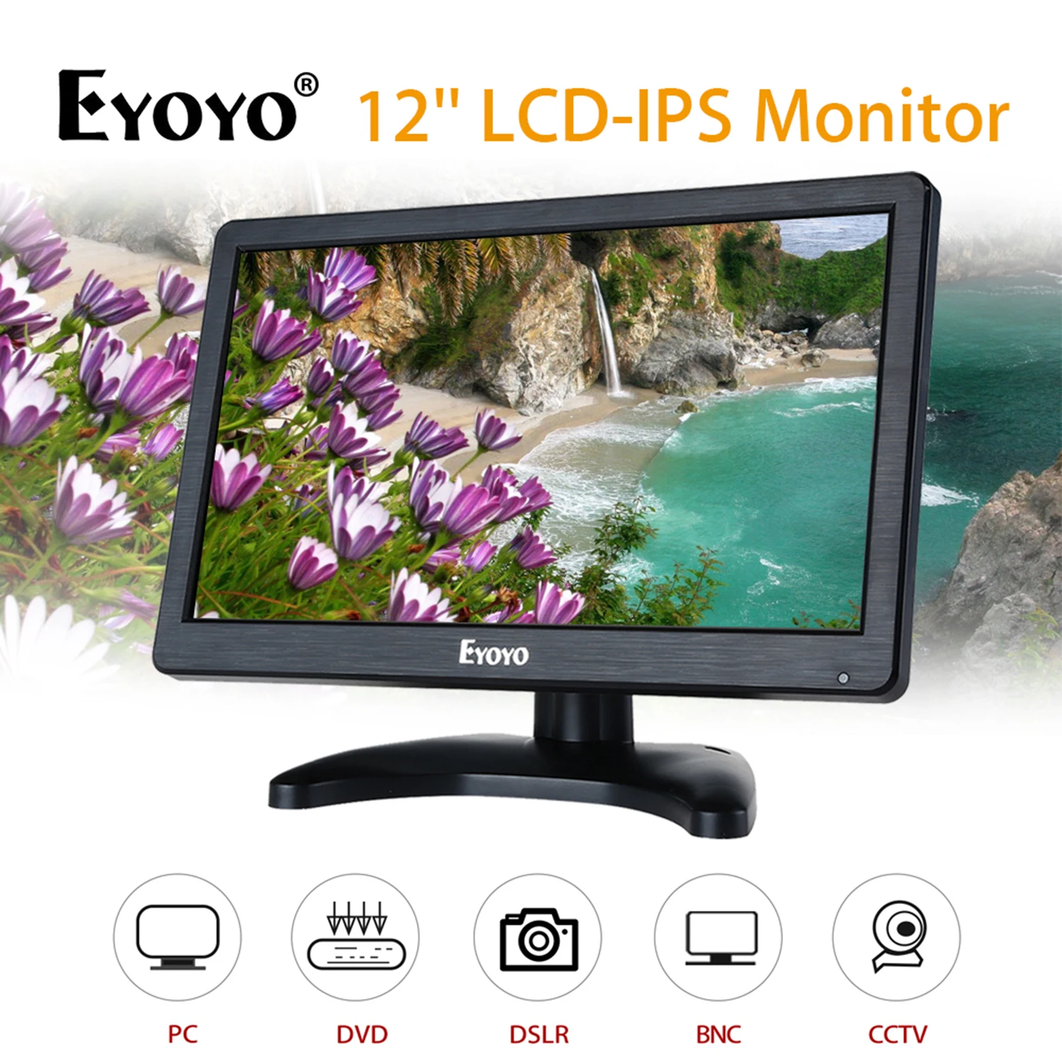Eyoyo 12 ”FHD 1920x1080 ips lcd экран безопасности ПК монитор с HDMI VGA BNC USB видео дисплей для компьютера камера DVD CCTV DVR Eyoyo 12 ”FHD 1920x1080 ips lcd экран безопасности ПК монитор с HDMI VGA BNC USB видео дисплей для компьютера камера DVD CCTV DVR