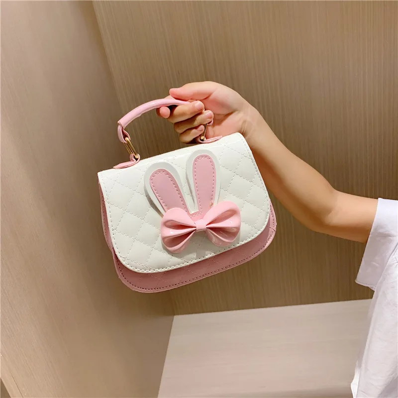 

New Style Bow Bunny Handbag Korean-style Princess Shoulder Bag CHILDREN'S Bag Little Girl Small Shoulder Bag