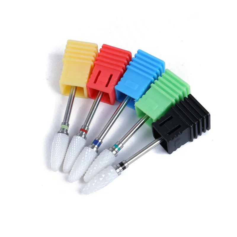 Ceramic Nail Drill Bits Manicure Machine Accessories Milling Cutter Rotary Burr Electric Nail Files Grinding Head Nail Art Tools