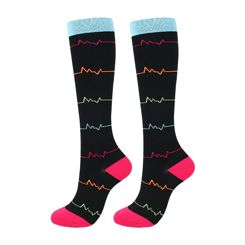Спортивные Компрессионные носки для мужчин и женщин, гольфы для бега на открытом воздухе, гольфы, носки унисекс Y8 - Цвет: E