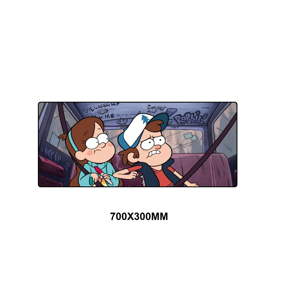 Gravity Falls Large Mouse Pad Anime XL Edge Anti-slip Gamer Mousepad Keyboard Computer Mat Big Speed Play Mat Gaming Accessories - Цвет: SMXZDMX-001