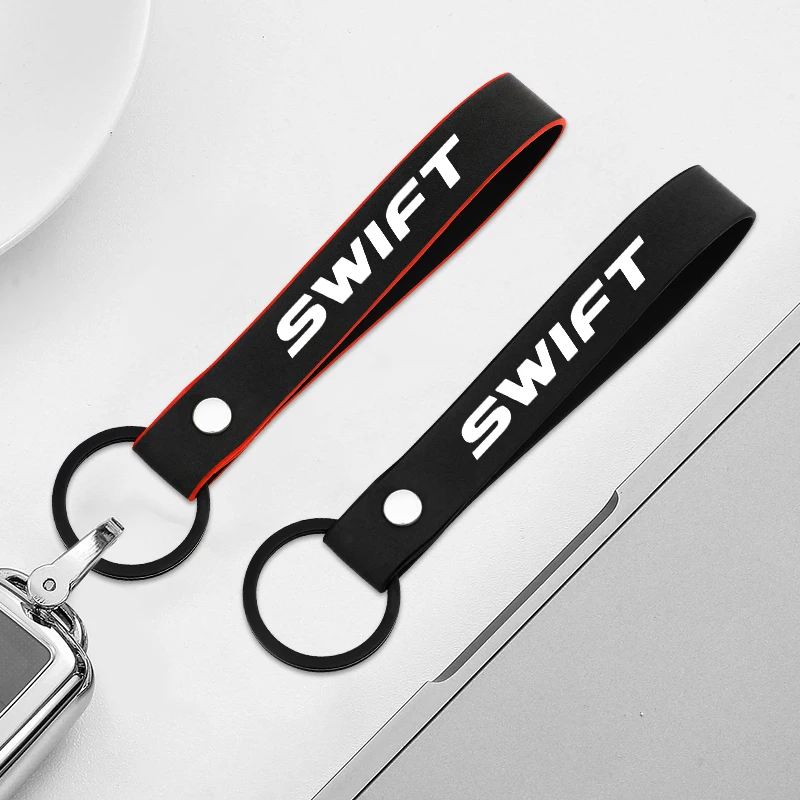 Car Emblem Badge Suede Key Chain Ring For Suzuki Swift 20102021