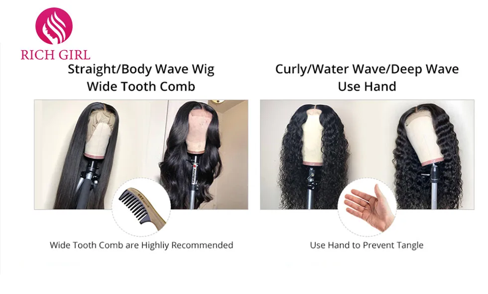 Brazilian Deep Wave Frontal Wigs 13X6 HD Lace Front Human Hair Wigs For Women Richgirl 4X4 5X5 6X6 Deep Curly Lace Closure Wig