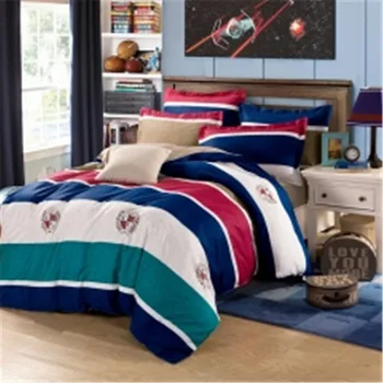 

Stripe Bedspread Pillowcase Coverlet Sets pastoral flower printing Bedding sets queen double full Twin size Bedlinen 100% Cotton