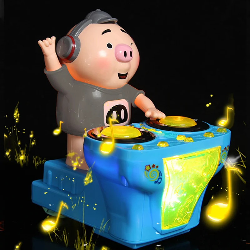Новинка DJ музыка электрические игрушки Свинья электрические музыкальные игрушки Музыка Танцы Свинья с красочными мигающими огнями