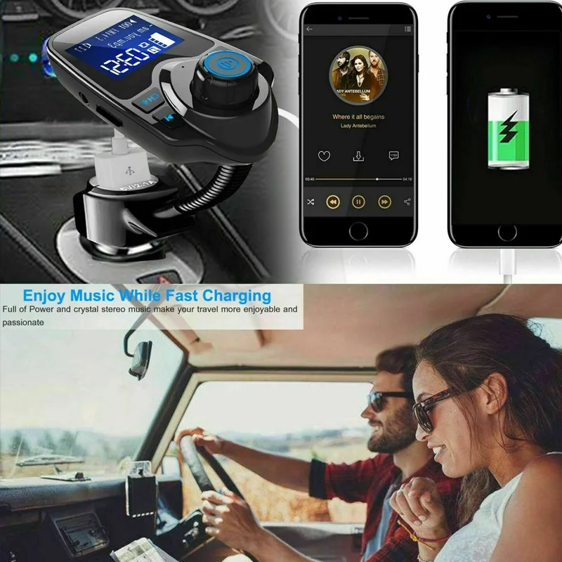 Автомобильный комплект беспроводной Bluetooth fm-передатчик USB зарядное устройство MP3-плеер Радио адаптер B88