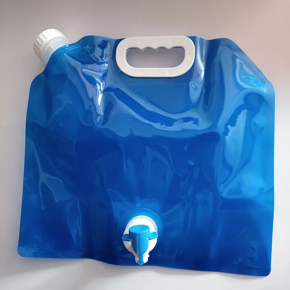 Car Wash Bucket Folding Bucket Water Storage Bag Home Outdoor Folding Portable Water Bag With Faucet Car Water Storage Bag Bucket Emergency Sports Riding Bottle