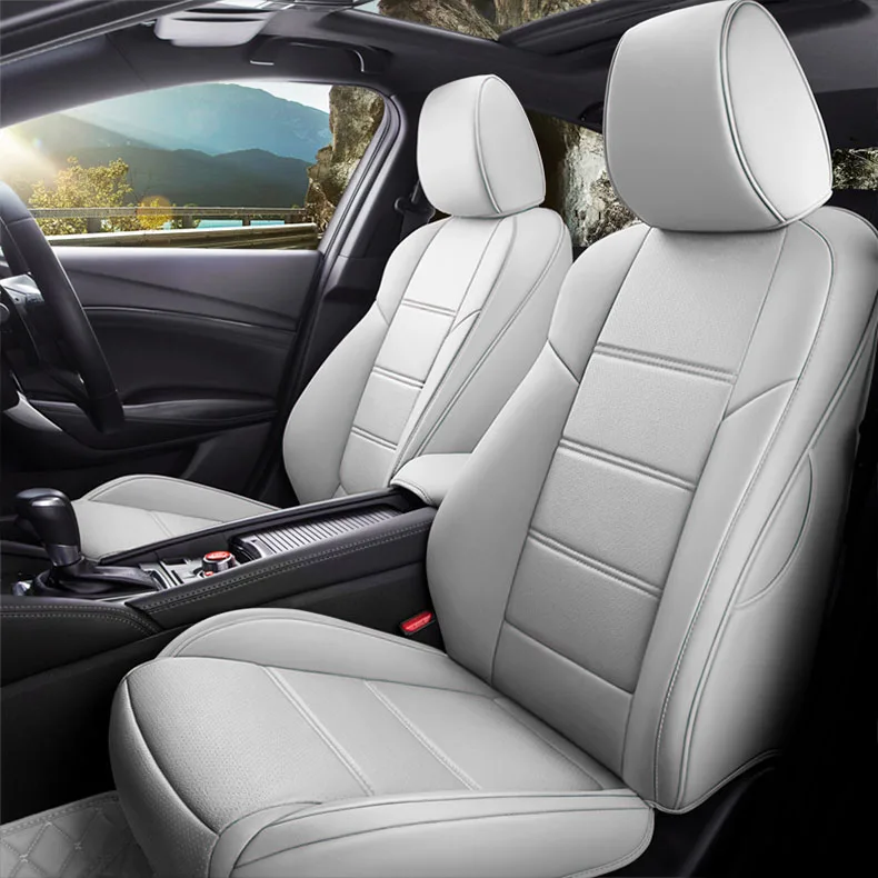Пользовательские чехлы для сидений автомобиля наборы для Land Rover Discovery 3 4 5 Sports Evoque FreeLander 2 Range Rover Sport velar автомобильные аксессуары - Название цвета: GRAY
