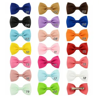 

Hot Candy Color Bow Hairpin Solid/ Dot/ Flower Print Ribbon BB Hair Clips for Baby Girls Kids Hair Accessories
