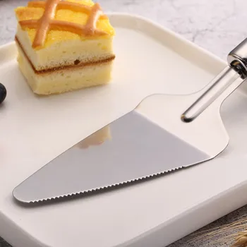 

Stainless Steel Pie Server Cake Holder Handle Spatula Slotted Pizza Cut Turner Professional Shovel Server Baking tools#30