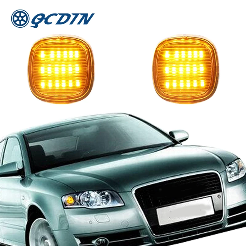 

QCDIN 2PCS For Audi A3 8L 1997-2003 Turn Signal Light LED Side Marker Light Blinker For Audi A4 8D 1994-2001A4 S4 B5 1994-1999