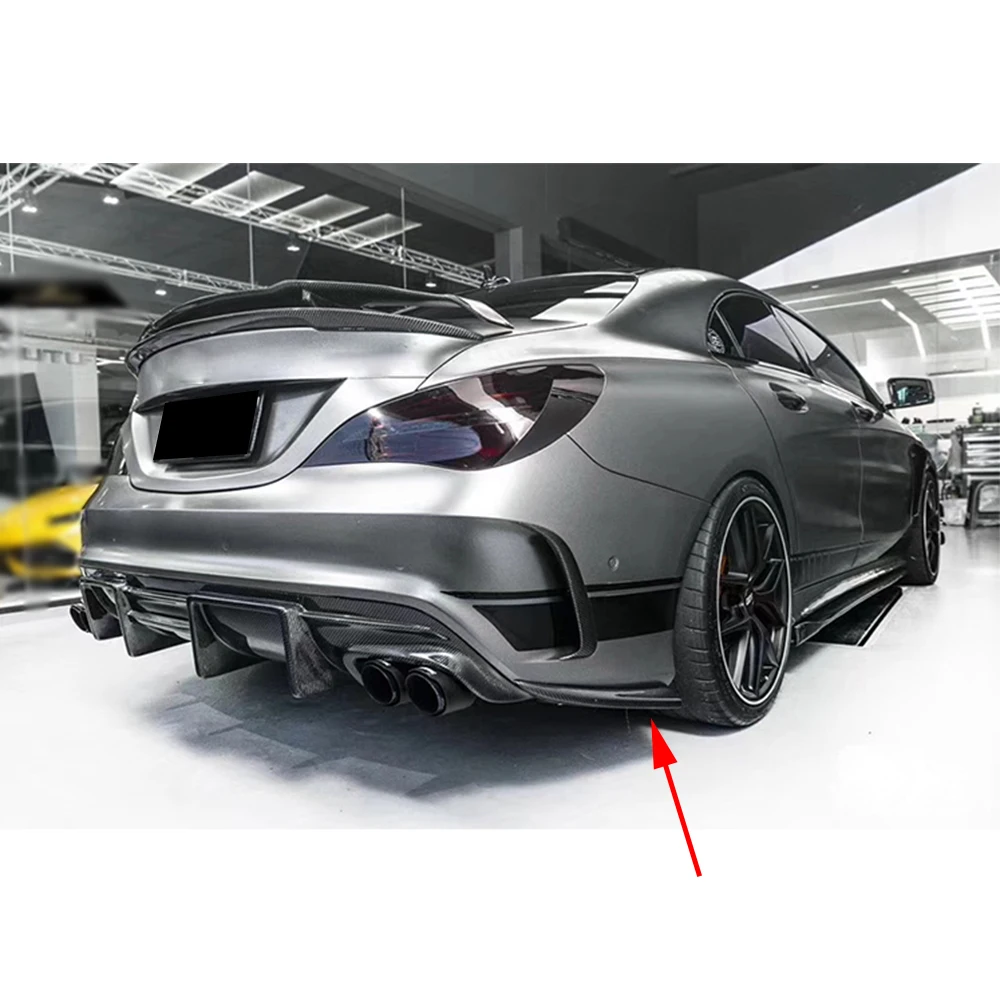 Задние разветвители для Mercedes-Benz CLA Class CLA180 200 250 Sport CLA45 AMG- углеродное волокно задние бумперные разветвители