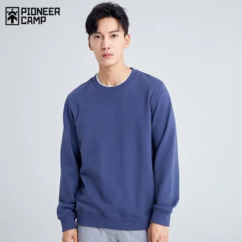 Pioneer Camp New Solid Sweatshirts for Men Multi-Color Regular Fit Blank Pullover Hoodies Male YK23 1