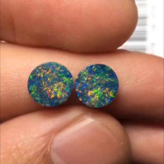 A1219 Австралия 2.885ct натуральные двухслойные опалы свободные драгоценные камни бусины для изготовления ювелирных изделий Изготовление сережек