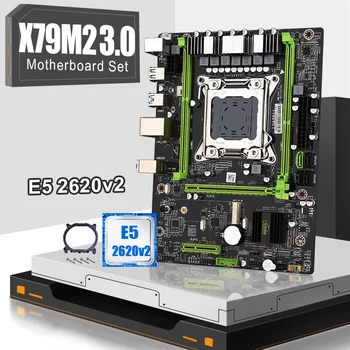 

JINGSHA X79M2 .3.0 LGA201 motherboard set with E5 2620V2 6-Core Server processor ATX SATA3 PCI-E NVME M.2 SSD
