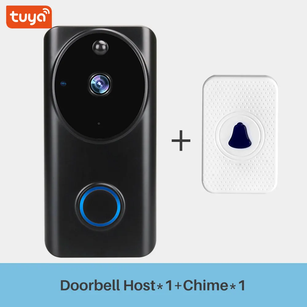 Option 3 Tuya 1080P WiFi видео дверной звонок умный видео домофон приложение управление телефонным звонком дверной звонок домашний монитор безопасности камера ночного видения - Цвет: Option 3