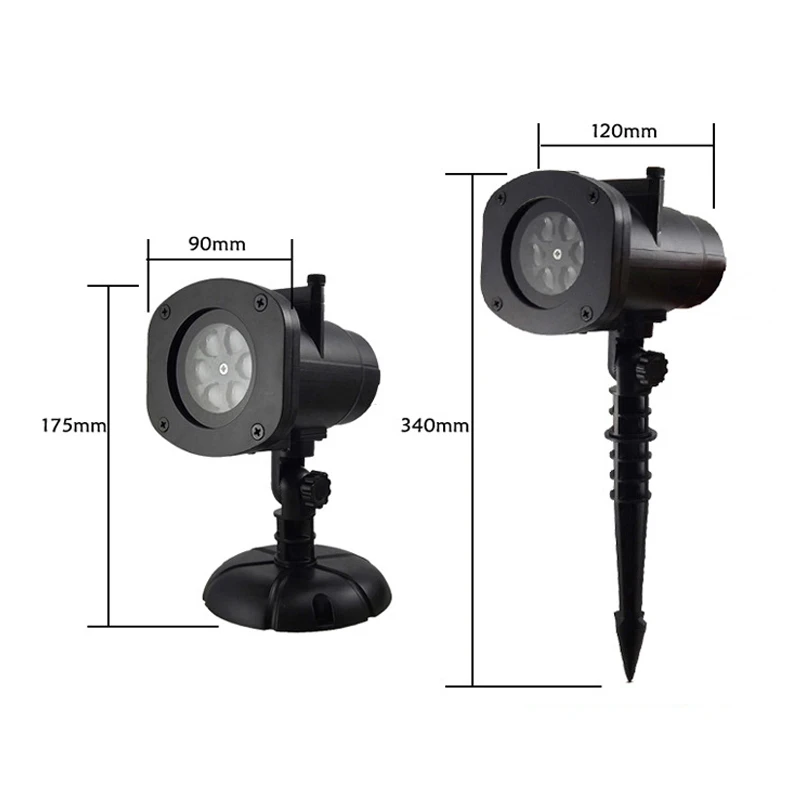12 Pattern Landscape Projector Move LED Xmas Garden Stage Party Light Christmas Projection Lamp can CSV