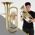Muslady Brass B Flat Баритон Bb Духовой Инструмент Золотой Лак Поверхность с Чехол Мундштук Перчатки Ткань Для Чистки