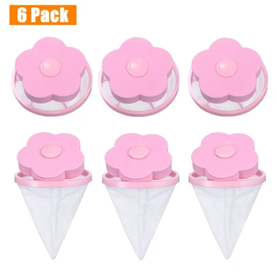 6Pcs pink 6/10 шт многоразовый ворс для шерсти домашних животных, ворс для уборки одежды, мячик для уборки, для домашнего белья, плавающий очиститель для стиральной машины - Цвет: 6Pcs pink