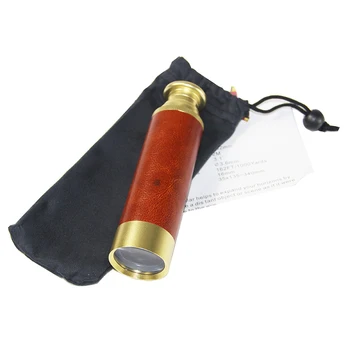 

Protable M9X32 Hunting Moncular Retro Pirate TelescopicTelescope Brass Metal Mono Spotting Scope Tactical Camping Optics Sight