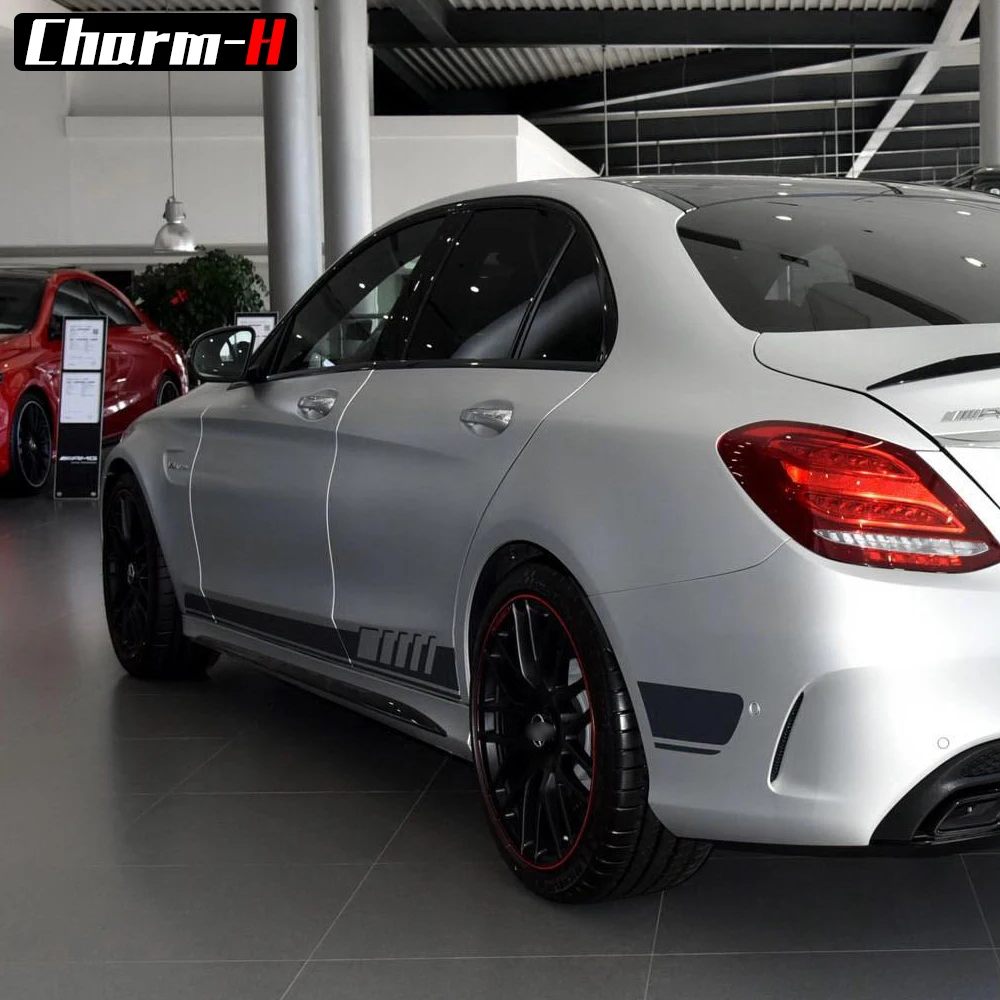 Наклейка на боковую полоску для Mercedes Benz W205 C180 C200 C63 AMG|amg edition|decal stickerside stripes decals |