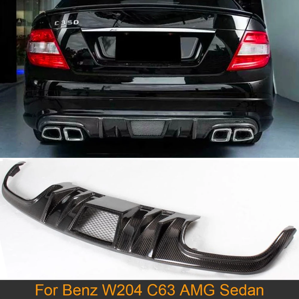 Carbon Fiber Car Rear Bumper Diffuser For Mercedes Benz C Class W204