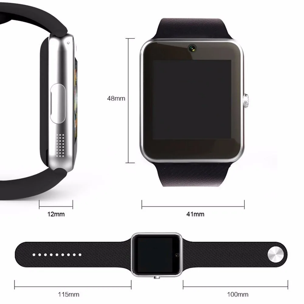 Фабрика GT08 Смарт часы с шагомером камера sim карта вызов Smartwatch для Android телефона