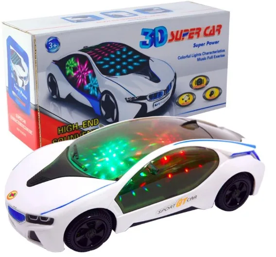 Новый 3D мигающий электрический автомобиль игрушка с подсветкой детские