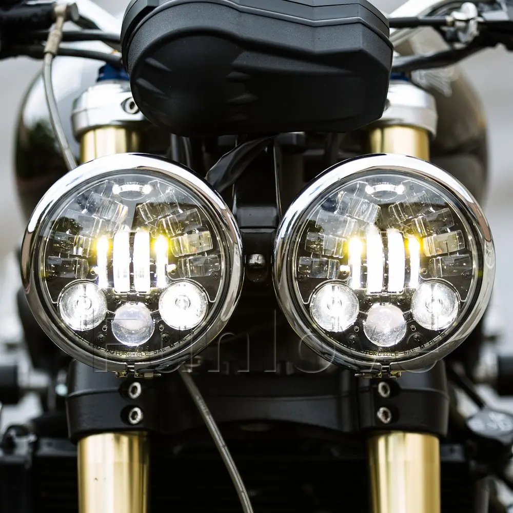 

WHDZ 1pc 5-3/4 5.75 inch LED Headlight H4 High Low Beam Headlamp for Harley Davidson