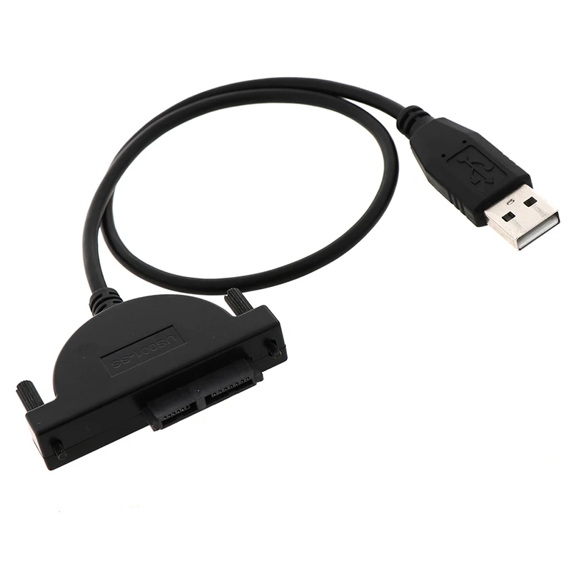 

NEW USB 2.0 to Mini Sata 7+6 13Pin Adapter for Laptop CD/DVD ROM Drive Converter Cable Screws steady style 1PC