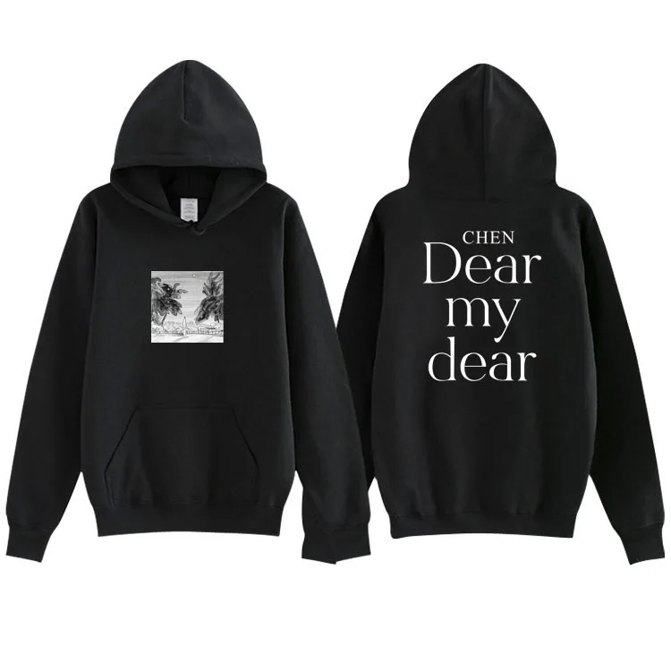 Новое поступление exo chen dear my dear album такой же пуловер с рисунком толстовки KPOP унисекс флисовая Свободная Толстовка 4 цвета