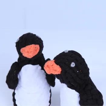 

Penguin Shape Pet Cotton Rope Toy Dog Chew Toys Small Dog Knot Toy