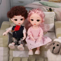 Poupée BJD avec vêtements pour filles, 16cm, 1/12, Barbie, sœurs, Chelsea, jouet pour enfants, cadeau de noël, bon marché 