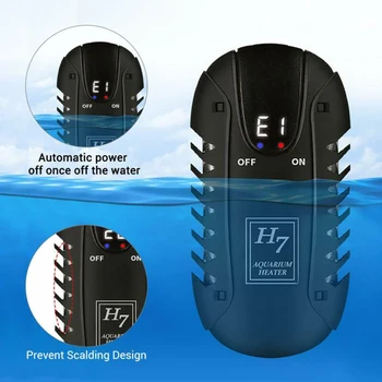 

Mini Aquarium Submersible Fish Tank Heater Constant Temperature Heater Rod Automatic Power Saving Heaters For Fish Tank EU Plug