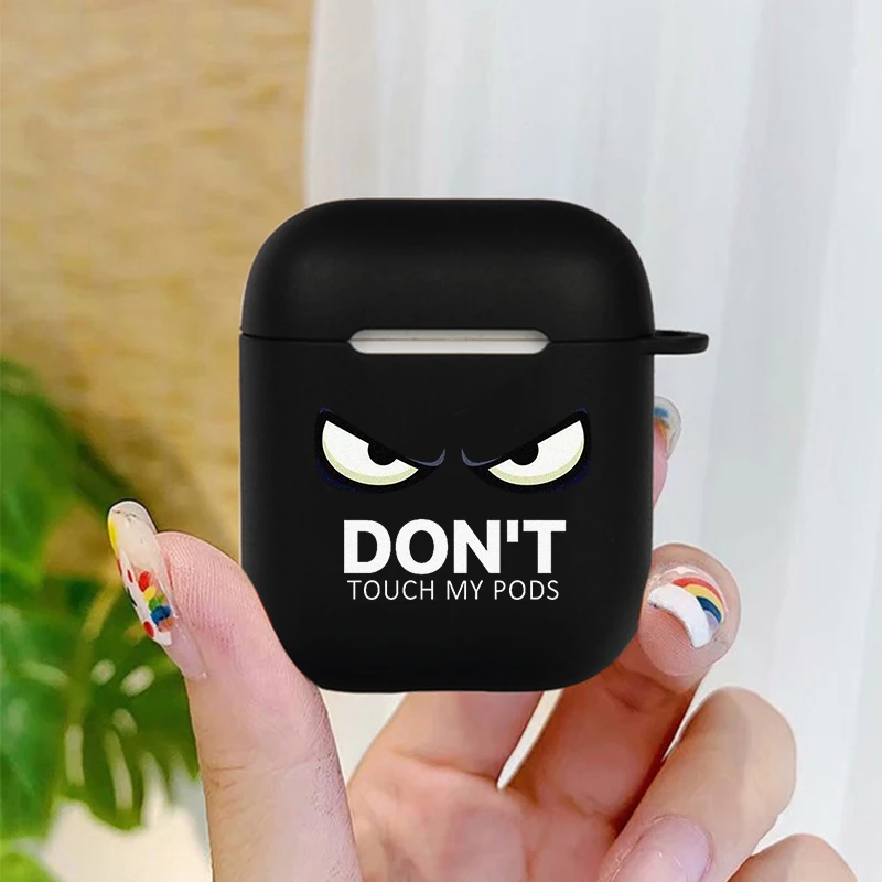 Case for Capa-Bags Earphone-Cover Apple Airpods Slogan Black Silicone Pro Text Touch