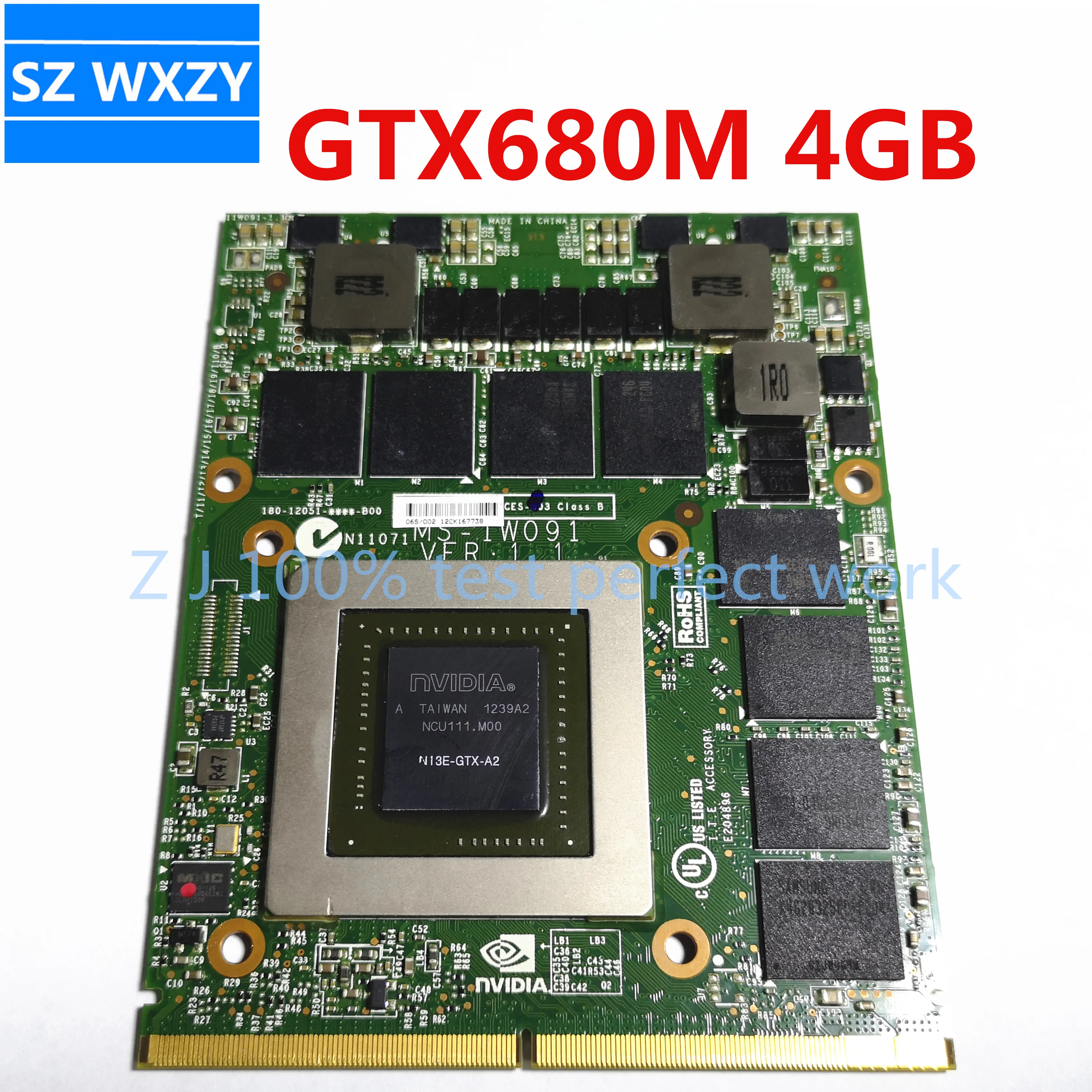 MS-1W091 VER: 1 0 N13E-GTX-A2 GTX 680M 4 Гб GPU GDDR5 Видеокарта VGA для MSI GT70 GT60 100% тестирование Быстрая