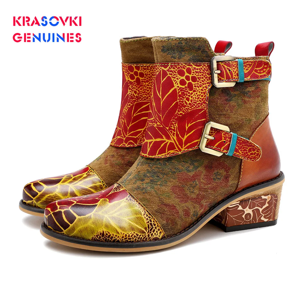 Женские ботильоны ручной работы на шнуровке с вышивкой Зимние теплые плюшевые