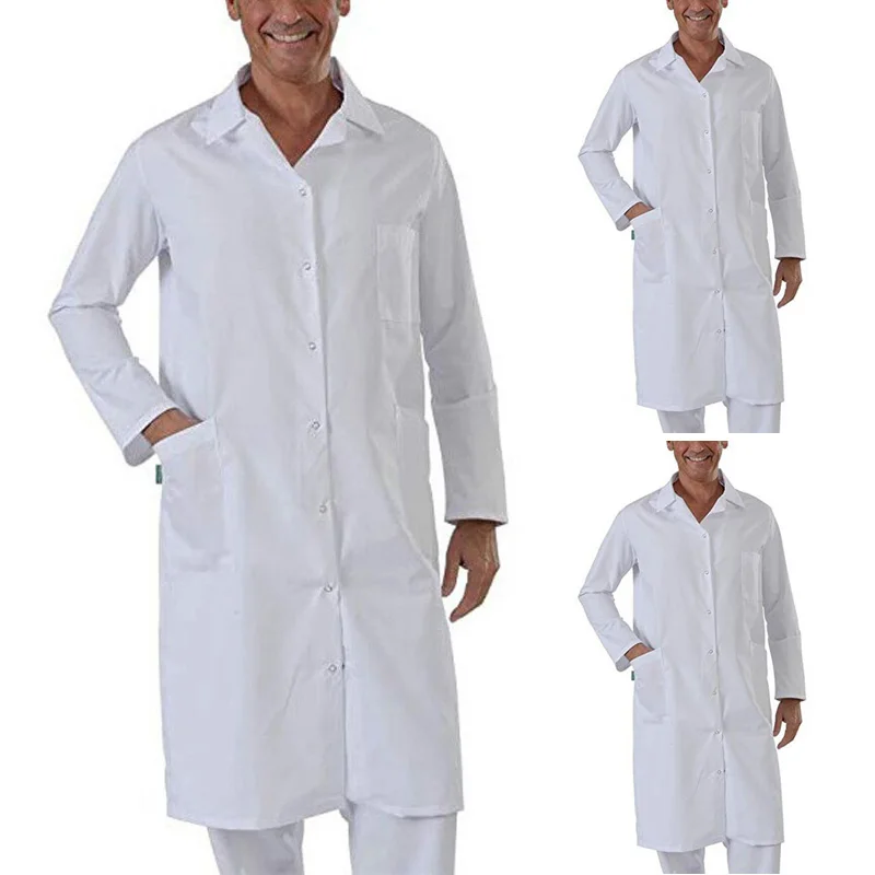 Медицинские белые лабораторные пальто униформы для мужчин лабораторные промышленные и Медицинские костюмы