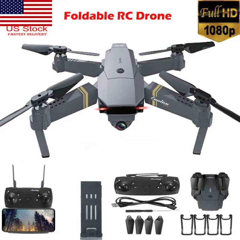 Квадрокоптер E58 складной Радиоуправляемый 1080P 5 МП 2 4 ГГц Wi Fi FPV|Робот с камерой| |